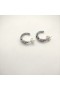 David Yurman Cable Loop Hoop Earrings Sterling Silver with Pavé Diamonds 22mm