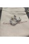 David Yurman Cable Loop Hoop Earrings Sterling Silver with Pavé Diamonds 22mm
