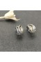 David Yurman Crossover Hoop Earrings Sterling Silver with 18K Yellow Gold