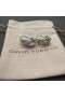 David Yurman Crossover Hoop Earrings Sterling Silver with 18K Yellow Gold