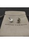 David Yurman Crossover Stud Earrings Sterling Silver with 18K Yellow Gold 11mm
