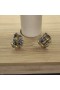 David Yurman Crossover Stud Earrings Sterling Silver with 18K Yellow Gold 11mm
