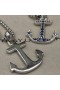 David Yurman Men Amulets Anchor Necklace with Blue Diamonds