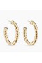 David Yurman Sculpted Cable Hoop Earrings 18K Yellow Gold 40mm