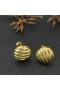 David Yurman Sculpted Cable Stud Earrings 18K Yellow Gold 14mm