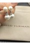 David Yurman Silver 8+10mm Double Pearl Earrings