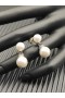 David Yurman Silver 8+10mm Double Pearl Earrings