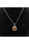 David Yurman Women's Albion Pendant Sterling Silver with Champagne Citrine and Diamonds 15mm