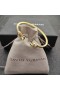 David Yurman Women's Buckle Cablespira Bangle Bracelet 18K Yellow Gold with Diamonds 4mm