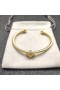 David Yurman Women's Cable Cuff Bracelet 18K Yellow Gold With Yellow Diamond 4mm