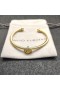 David Yurman Women's Cable Cuff Bracelet 18K Yellow Gold With Yellow Diamond 4mm