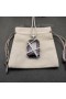 David Yurman Women's Cable Wrap Amulet Sterling Silver with Lavender Amethyst and Diamonds 32mm
