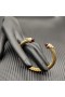 David Yurman Women's Classic Cable Cuff Bracelet 18K Yellow Gold with Red Diamonds 7mm