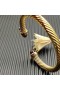 David Yurman Women's Classic Cable Cuff Bracelet 18K Yellow Gold with Red Diamonds 7mm