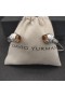 David Yurman Women's Classic Cable Cuff Bracelet Sterling Silver with Champagne Diamonds 7mm
