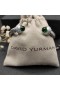 David Yurman Women's Classic Cable Cuff Bracelet Sterling Silver with Emeralds and Pavé Diamonds 7mm