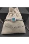 David Yurman Women's Classic Cablespira Station Cuff Bracelet Sterling Silver with Blue Topaz and Diamonds 4mm