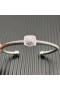 David Yurman Women's Classic Cablespira Station Cuff Bracelet Sterling Silver with Pavé Diamonds 4mm