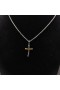 David Yurman Women's Crossover Cross Pendant Necklace Sterling Silver with 18K Yellow Gold 35.6mm