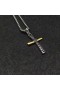 David Yurman Women's Crossover Cross Pendant Necklace Sterling Silver with 18K Yellow Gold 35.6mm