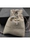 David Yurman Women's Crossover Cross Pendant Necklace Sterling Silver with 18K Yellow Gold 35.6mm