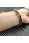 David Yurman Women's Crossover Two Row Cuff Bracelet Sterling Silver with 14K Yellow Gold 11mm