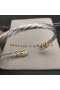 David Yurman Women's Helena Cuff Bracelet Sterling Silver with 18K Yellow Gold and Diamonds 4mm