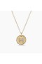 David Yurman Women's Initial Charm Necklace 18K Yellow Gold with Diamond H