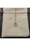 David Yurman Women's Initial Charm Necklace 18K Yellow Gold with Diamond W