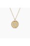 David Yurman Women's Initial Charm Necklace 18K Yellow Gold with Diamond W