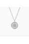 David Yurman Women's Initial Charm Necklace Sterling Silver with Diamond B