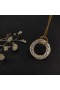 David Yurman Women's Pavé Crossover Pendant Necklace 18K Yellow Gold with Diamonds 30mm