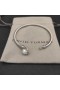 David Yurman Women's Petite Chatelaine Bangle Bracelet Sterling Silver with Pearl 3mm