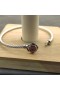 David Yurman Women's Petite Chatelaine Bangle Bracelet Sterling Silver with Purple Diamonds 3mm