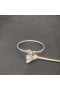 David Yurman Women's Petite Chatelaine Bangle Bracelet Sterling Silver with White Diamonds 3mm