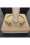 David Yurman Women's Renaissance Cablespira Cuff Bracelet 18K Yellow Gold with Chrysoprase 5mm