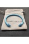 David Yurman Women's Renaissance Classic Cable Cuff Bracelet Light Blue Aluminum 5mm
