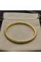 David Yurman Women's Sculpted Cable Bangle Bracelet 18K Yellow Gold with Diamonds 6.2mm