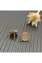 Petite DY Elements Stud Earrings 18K Yellow Gold with Mother of Pearl and Diamonds 11mm
