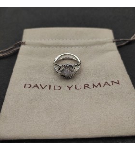 David Yurman Infinity Ring Sterling Silver with Diamonds 13mm