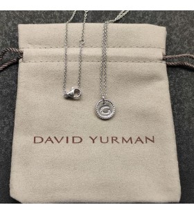 David Yurman Initial Charm Sterling Silver with Diamond G