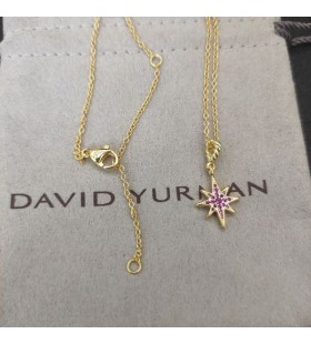 David Yurman North Star Amulet 18K Rose Gold with Diamonds 15mm