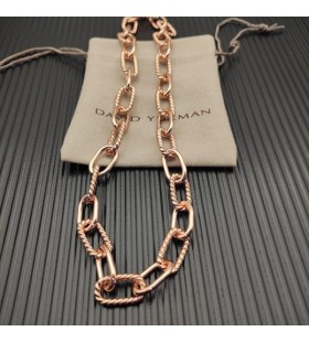 David Yurman Women's Madison Chain Necklace 18K Rose Gold 11mm