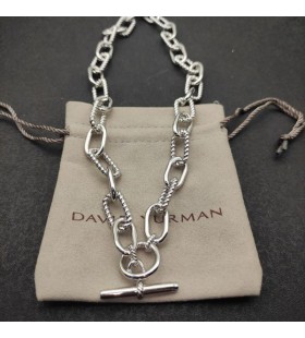 David Yurman Women's Madison Toggle Chain Necklace Sterling Silver 11mm
