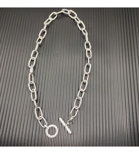 David Yurman Women's Madison Toggle Chain Necklace Sterling Silver with Diamonds 11mm