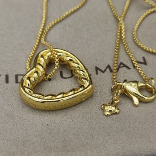 David Yurman Coração das Mulheres Amuleto de Ouro 18K Amarelo 11mm