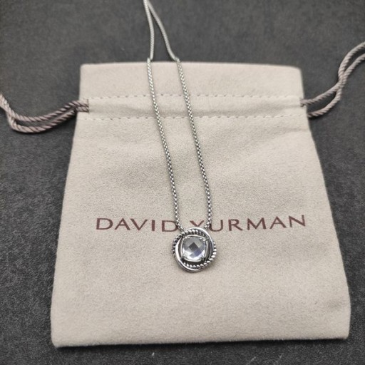 David Yurman Mulheres Infinito Pingente de prata com Diamante 7mm