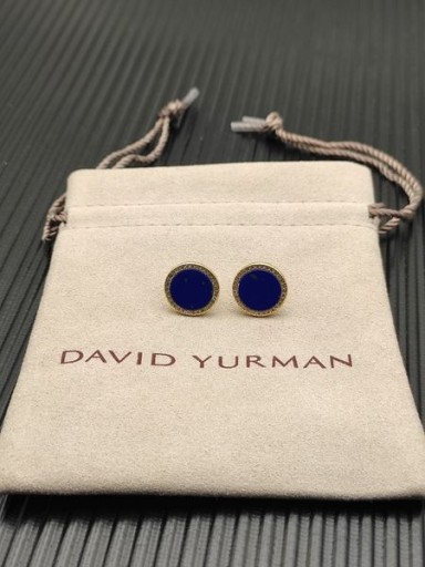 Petite DY Elementos de Brincos de Ouro Amarelo 18K com Lapis e Diamantes 11mm