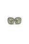 David Yurman Albion Brincos de Prata com Verde Cristal e Diamantes 7mm