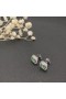 David Yurman Albion Brincos de Prata com Verde Cristal e Diamantes 7mm